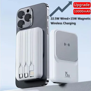 10000mAh נייד קווי מטען אלחוטי חילוף מגנטיים חיצוניים מארז סוללות כוח הבנק עבור iphone 11 12 13 14Pro מקס/Xiaomi