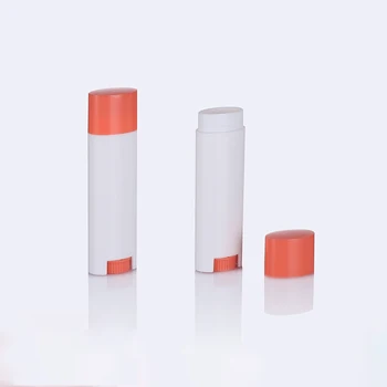 100pcs 4.5 g למילוי בקבוקים ריקים אליפסה שפתון צינורות שטוח שפתון המכיל DIY קוסמטיים בקבוקים דאודורנט קרם בעל
