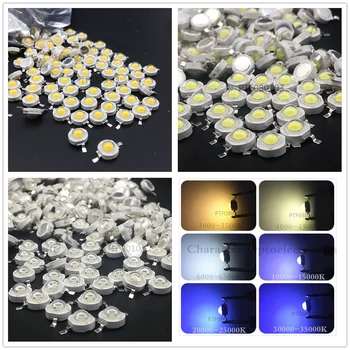 100Pcs LED COB מנורה צ ' יפ 3W 1W 3.2-3.6 V Input 100-220LM מיני LED נורת דיודה SMD עבור DIY הארת LED Downlight הזרקורים.