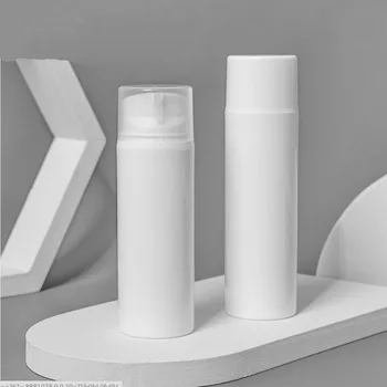120ML פלסטיק לבן נטול אוויר הבקבוק,לבן/שקוף המכסה על קרם/תחליב/סרום/קרם/הלבנת נוזלי/קרן אריזה