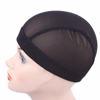 12Pcs/lot שחור,בז ' כיפת שביל פאה Caps יותר קל לתפור שיער אלסטי אריגה כובע ניילון אלסטית לנשימה רשת רשת לשיער.