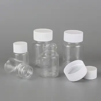 150PCS 100ml פלסטיק PET ברור ריק חותם בקבוקים מוצק אבקת התרופה כדור כימי מיכל הכימית בקבוקונים.