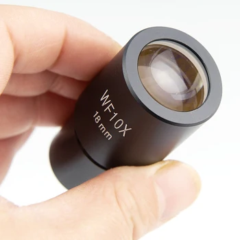 1pc WF10X 18mm ביולוגי מיקרוסקופ שדה רחב עינית אופטית עדשה 23.2 מ 