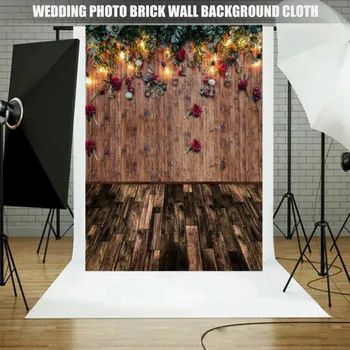 1Roll עמיד צילום בד סטודיו צילום רצפת עץ רקע בגדים מסיבות תמונות החתונה תפאורות 150x210cm