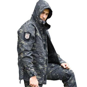 2023 גברים הצבאית של Uniformtechwear קמפינג מעילי גבר עמיד למים טקטי צבא מעיל תרמי עם ברדס מעילי ציד תלבושת גברים