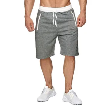 2023 גברים מכנסיים קצרים בקיץ פועל האור אימון מוצק צבע מכנסיים קצרים מהירים יבשות ספורט קצרים כיסי רוכסן כושר אימונים קצרים.