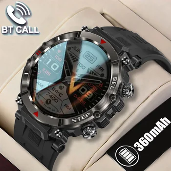 2023 החדש, שעון חכם גברים מחוספסים כושר ספורט שעונים גברים עמיד למים Bluetooth קורא קצב הלב Smartwatch אדם עבור אנדרואיד IOS