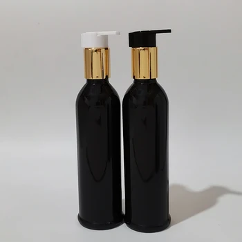20pcs 250ml ריק נסיעות שחור בקבוקים עם זהב קרם משאבת שמפו ג ' ל מקלחת בקבוק אריזה מיכל סבון נוזלי בבקבוק