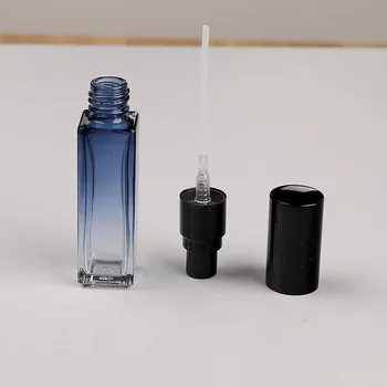 30pcs/lot 10ml 5ml רבוע כחול זכוכית ספריי בקבוק הבושם למילוי הבקבוק הריק עבה התחתונה Automizer