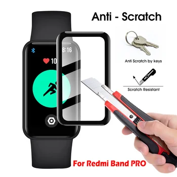 3Pcs סרט מגן על Redmi הלהקה PRO SmartWatch מגן מסך מלא סרטים כיסוי TPU רך Ultra-thin כיסוי 3D רך גמיש