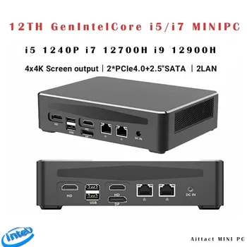 AIrun החדש Mini PC Intel i9 12900H i7 12700H 14 הליבה משחקי מחשב שולחני win11 OS 2Lans 2xHDMI DP1.4 סוג-C Wifi6