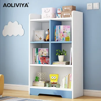 AOLIVIYA מדף הספרים פשוט מדף תלמיד אחסון מדף הבית חדר ילדים Multi-layer מהרצפה עד התקרה קטנות ארון הספרים.