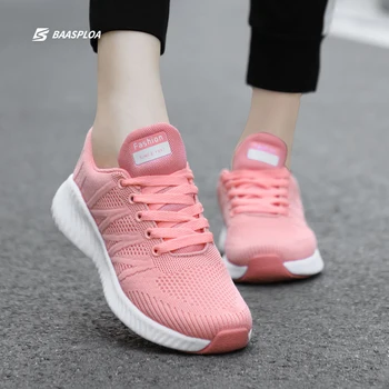 Baasploa 2021 לנעלי ספורט סגנון תחרה עד נעלי Non-להחליק ללבוש עמיד רך Runing גודל נעלי 35-39 הליכה נעלי ספורט לנשים