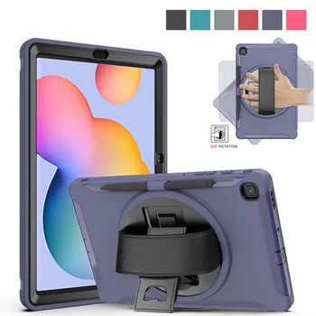 Case For Samsung Galaxy Tab 10.1 2019 SM-T510 SM-T515 ילדים בטוחים Shockproof מחשב + TPU משולבת רצועת היד עמוד שער עם בעל
