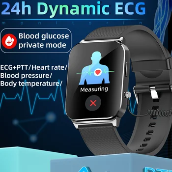ChiBear חדש הגלוקוז בדם שעון חכם גברים א. ק. ג+PPG החמצן בדם, לחץ הדם ניטור טמפרטורה עמיד למים Smartwatch נשים