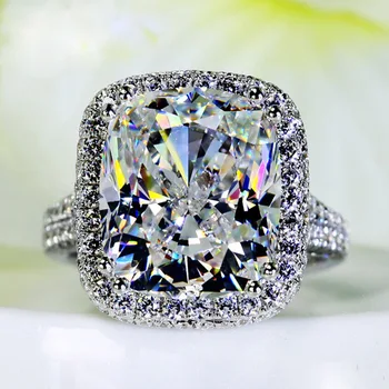 DIWENFU אמיתי סטרלינג 925 טבעת כסף עבור נשים Anillos דה Bizuteria להקות חתונה 3AAA מעוקב זירקון תכשיטים קופסת הטבעת Anel