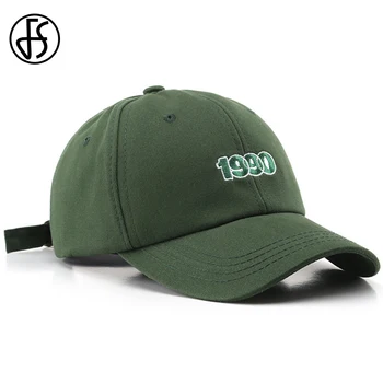 FS ירוק לבן 1990 רקמה מותג כובעי בייסבול עבור גברים, נשים, מעצב כובע הגנה מהשמש היפ הופ כובע נהג המשאית Casquette Homme