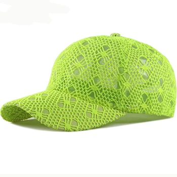 HT2534 לנשימה קיץ כובעים עבור נשים אבא כובעים מוצק תחרה כובע בייסבול נשים מזדמנים כובע השמש קוריאה סגנון 6 לוחות כובע בייסבול