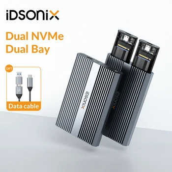 iDsonix M. 2 SSD מקרה Nvme מארז כפול Portocol NVMe למתאם USB NGFF חיצוני במקרה מסוג C 10Gbps HD תיבת אחסון עבור Mac