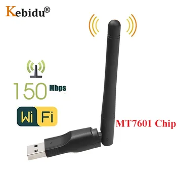 Kebidu מיני MT7601 USB אנטנת WiFi מתאם ה-LAN האלחוטי עבור מקלט לוויין דיגיטלי Freesat V7S V8 סופר X800 IP-S2