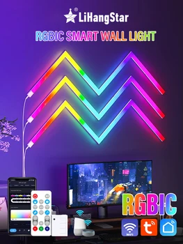 LED Smart אור הקיר RGBIC הסביבה בלילה אור WIFI היישום סינכרון מוסיקה DIY בר אור לטלוויזיה בחדר השינה משחק קישוט החדר