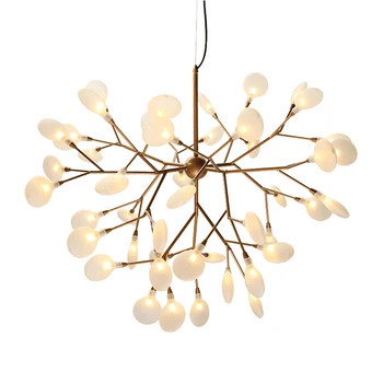 LED מודרנית זהב/שחור אורות נברשת מסוגנן ענף עץ מנורה דקורטיבית גחלילית נברשות מנורות תקרה גופי תאורה
