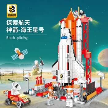 LHCX Aero סדרה מעבורת החלל קטנים לבנים הילדים פאזל בניית צעצוע קופסא מתנה-צעצוע בניין לבנים אבני הבניין