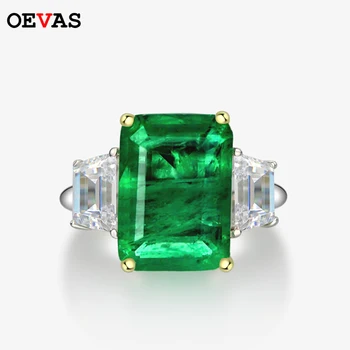 OEVAS 100% כסף סטרלינג 925 יצר Moissanite ברקת טבעות נישואין לנשים איכותי מסיבת אירוסין תכשיטים יפים מתנה