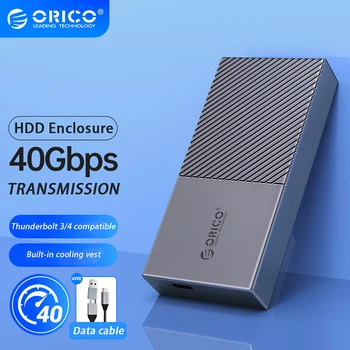 ORICO 40Gbps ברק SSD מקרה USB4.0 מ. 2 SSD מקרה M2 NVMe תיק תואם עם ברק 3 4 USB3.2 סוג-C במקרה אלומיניום