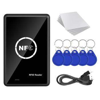 RFID NFC צילום Duplicator 13.56 Khz Fob מפתח NFC-קורא כרטיס חכם סופר 13.56 Mhz מוצפן מתכנת USB UID T5577 אביזרים