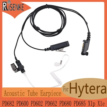 RISENKE דיבורית אישית תואמת עם Hytera PD682 PD600 PD602 PD606 PD662 PD680 PD685 X1p X1e ווקי טוקי אקוסטית צינור האוזנייה.