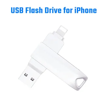 Usb 3.0 Flash Drive עבור iPhone 64GB 128GB 256GB USB-A ל ברק ממשק usb3.0 pendrive על Iphone7/8/9/11/12/13 14 Ipad