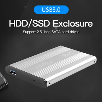 USB 3.0 דיסק קשיח, מארז מסגסוגת אלומיניום 2.5 אינץ HDD SATA SSD נייד תיק קופסה משרד אכפתיות אספקת מחשבים