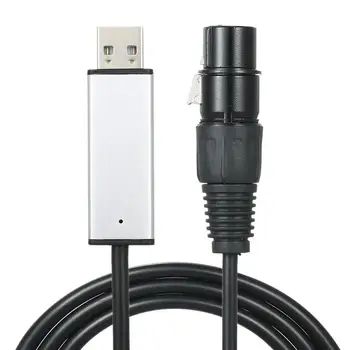USB DMX DMX512 ממשק כבל מתאם שלב אור בקר כבל
