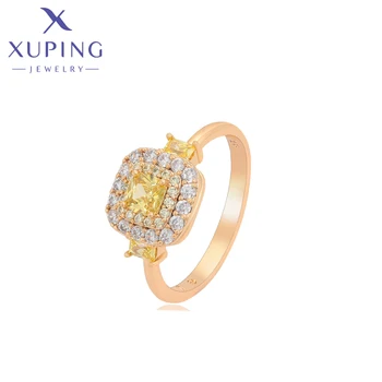 Xuping תכשיטי אופנה הגעה חדשה אבן רבועים פופולרי צבע זהב טבעת לנשים מתנה A00918388