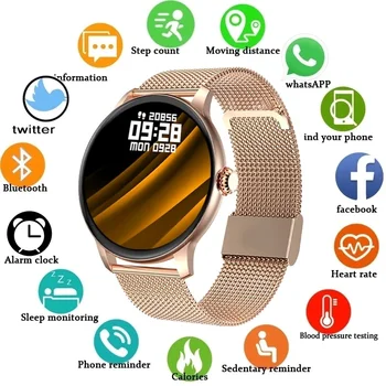אופנה גבירותיי שעון חדש שעונים חכמים נשים Bluetooth לקרוא שעון לנשים Smartwatch ספורט כושר לצפות הטוב ביותר עבור אנדרואיד IOS