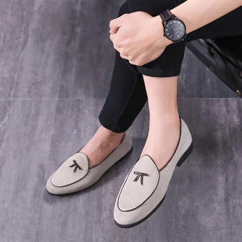 ארבע העונות של ניו אופנה מזדמן פרץ מודלים לה פו נעליים אישיות להגדיר הרגליים עור שעועית נעלי מוקסינים P051