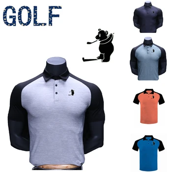 בגדי גולף, עם שרוולים קצרים גולף אלסטי מהיר יבש ספורט של גברים חיצונית הז ' קט