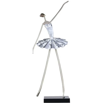 בלרינה פסל ילדה רוקד מתכת פיסול מופשט, קישוט הבית בסלון הסטודיו, קישוט מתנות