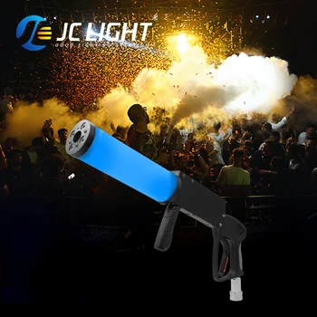 ג ' יי-סי האור כף יד CO2 RGB מכונת ערפל CO2 מכונה סילון הבמה השפעת עישון על מועדון לילה מסיבת חתונה תקליטן דיסקו הבמה.