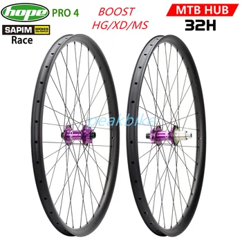 גלגל אופניים מקווה pro4 רכזת פחמן רים 32H 110x15mm 148x12mm 29er Xc אופני הרים ללא פנימית גלגל