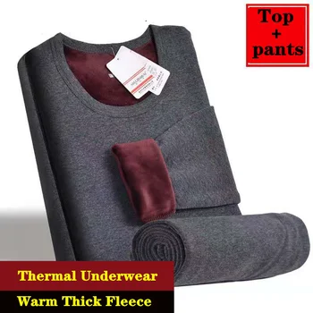 החורף תחתונים תרמיים עבור גברים, נשים, זמן ג ' ונס חורף נשים חולצה+מכנסיים להגדיר חם עבה Flce תרמי