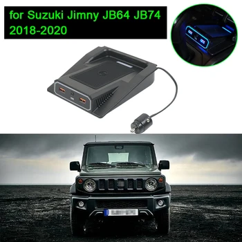 הטלפון ברכב בעל מטען אלחוטי עם 2 יציאות עבור סוזוקי ג ' ימיני JB64 JB64W JB74 JB74W 2018-2020 Dual USB מטען לרכב מתאם