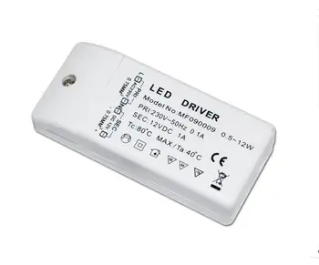 המחיר הנמוך ביותר DHL מהיר 200 X נורת LED נהג שנאי אספקת חשמל DC 12V 0.5 w-12w החיים אחריות
