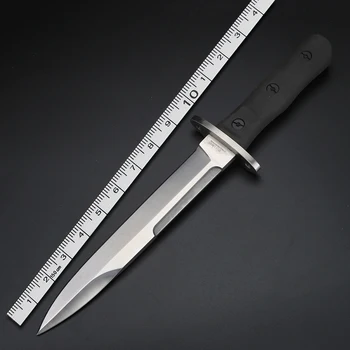 חיצוני סכין קשיות גבוהה מזויפים קבועים להב קמפינג סכין יפני כולל נרתיק עור