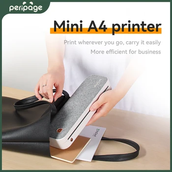 מדפסת A4 נייר מיני Inkless נייד תרמי Bluetooth אלחוטית מדפסת היוצר הטלפון צילום מסמכים במשרד.