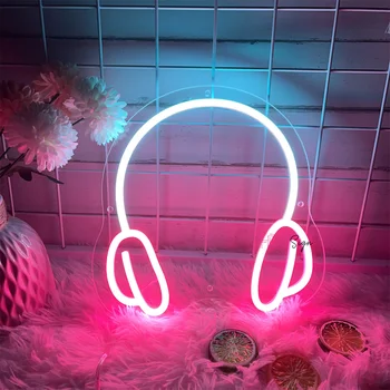 מוסיקה LED שלטי ניאון עבור מסיבת בר סטודיו אורות ניאון זוהרים סימנים לילה LED אורות DJ קיר בעיצוב בר מסיבת מנורות ניאון