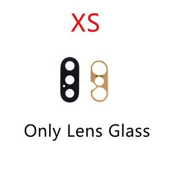 מותג חדש אחורי מצלמה אחורית בלבד עדשת זכוכית עם מדבקת 3M לתיקון חלקים לאייפון X XS XR 11 11Pro מקס 12Mini