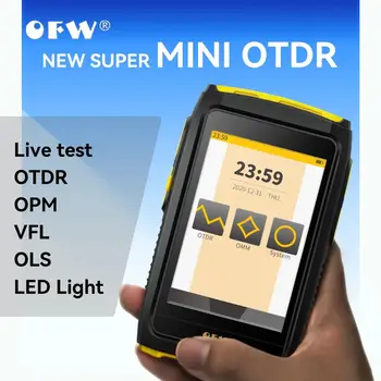 מיני OTDR 2022 פעיל סיבים לחיות מבחן 1550nm 20dB סיב אופטי Reflectometer מסך מגע OPM VFL שמחלקת חקירת תקריות ירי סיבים הבוחן מסך מגע