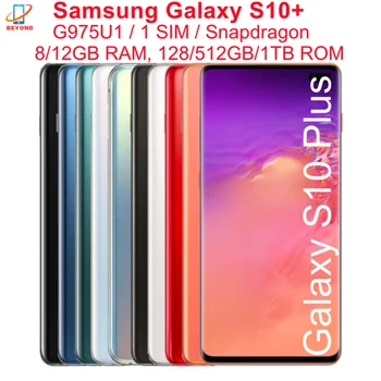 מקורי Samsung Galaxy S10 בנוסף S10+ G975U1 6.4 ראם 8/12GB ROM 128/512GB/1TB Snapdragon 855 NFC 4G LTE סמארטפון